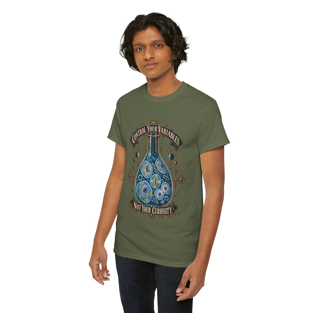 Science Lab T-Shirt — “Control Your Variables, Not Your Curiosity” Graphic Tee