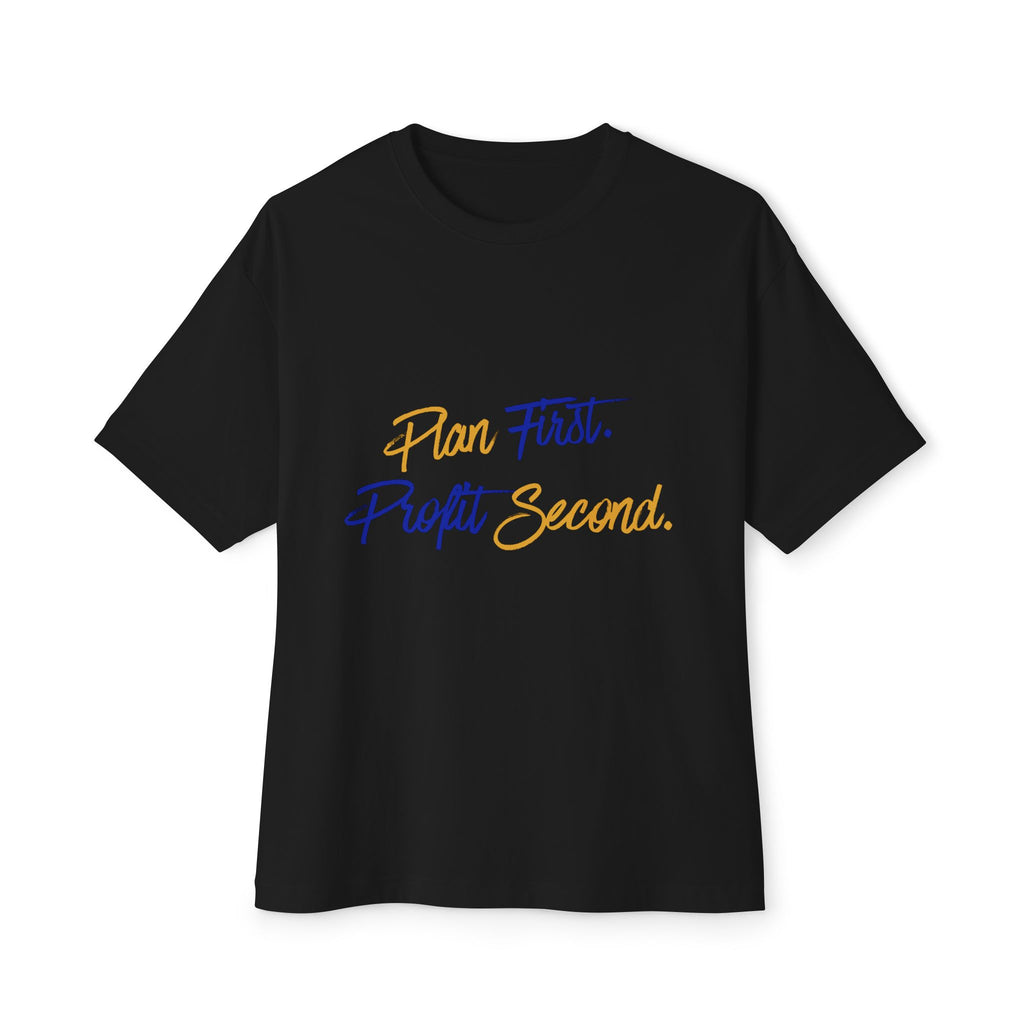 Plan First, Profit Second — Premium Oversized Boxy Forex Trading Tee