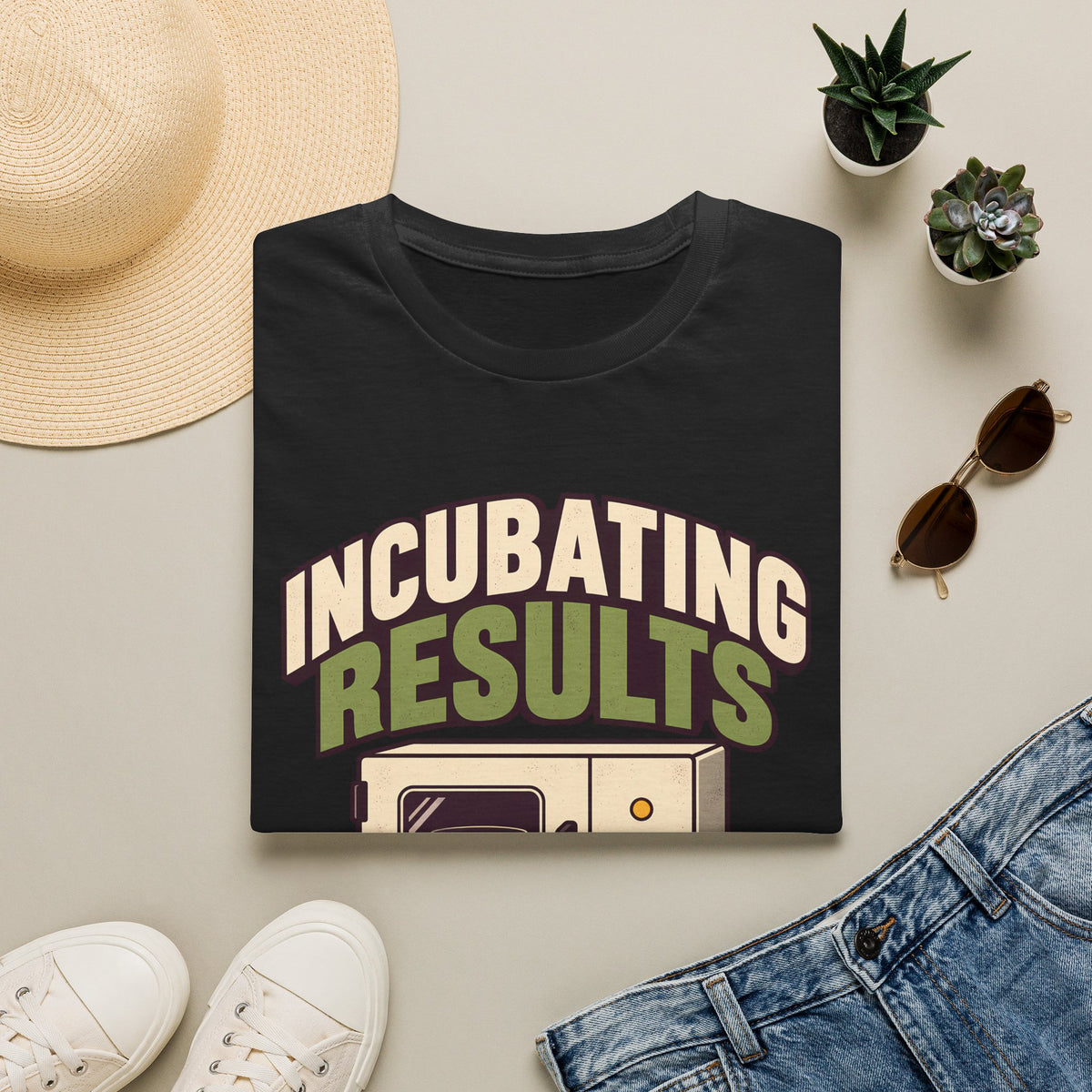 Oversized Boxy Tee – Funny Biology Lab & Microbiology Shirt | Incubating Results