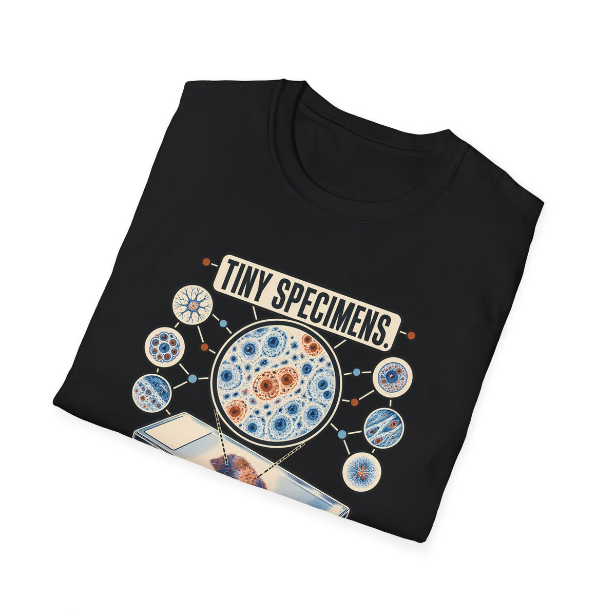 Classic Tee | Microscope T-Shirt — "Tiny Specimens, Major Discoveries" Science Tee