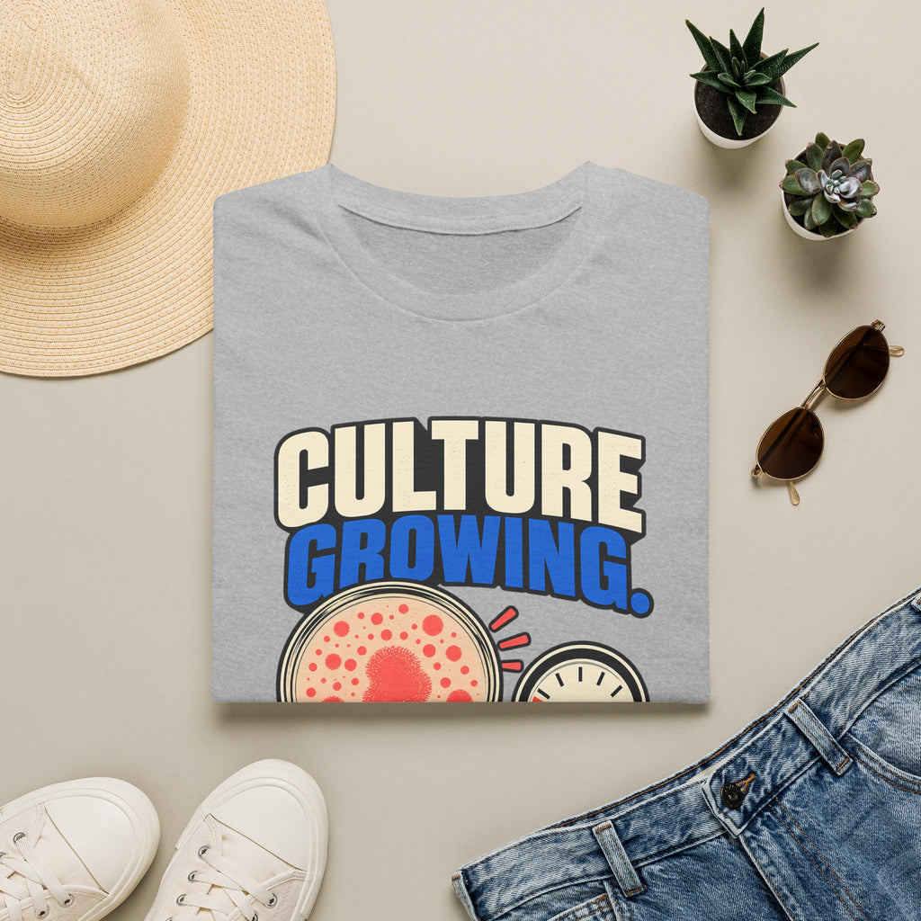Classic T-shirt | Culture Growing, Patience Shrinking T-Shirt – Funny Microbiology Lab Graphic Tee