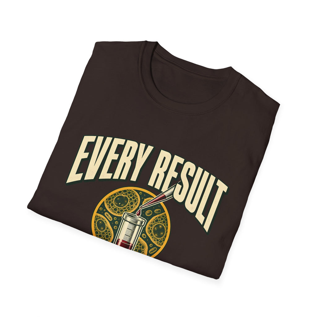 Every Result Begins With a Sample | Oversized Boxy Tee – Biology Lab Scientist Graphic Shirt