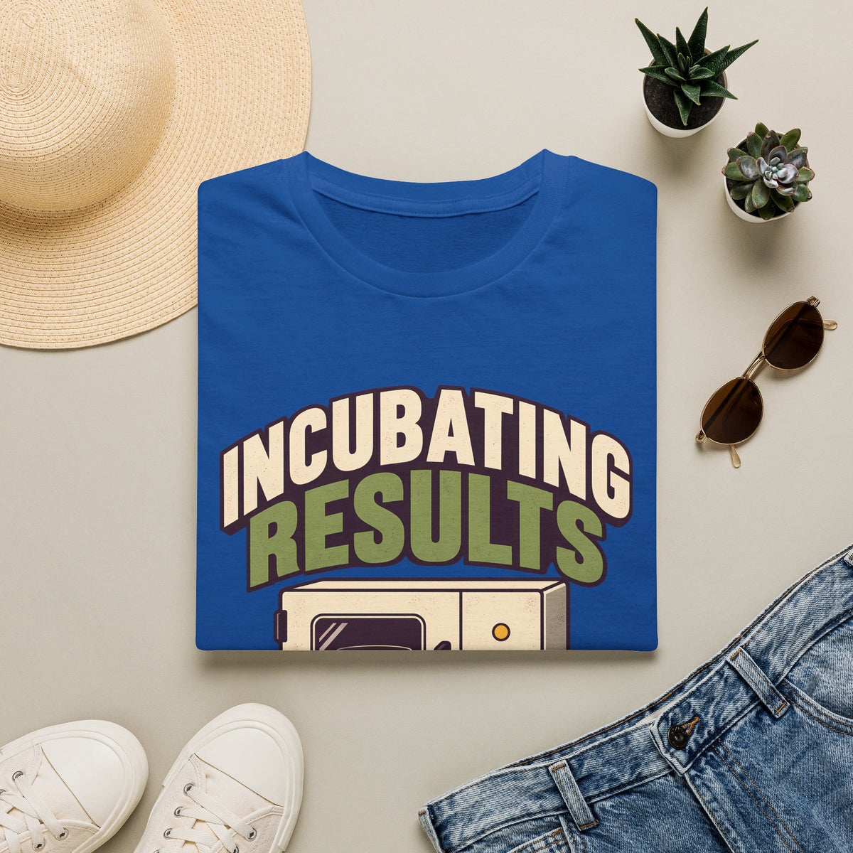 Oversized Boxy Tee – Funny Biology Lab & Microbiology Shirt | Incubating Results