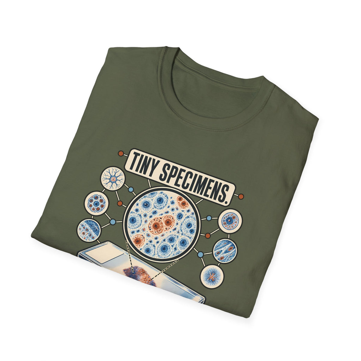 Classic Tee | Microscope T-Shirt — "Tiny Specimens, Major Discoveries" Science Tee