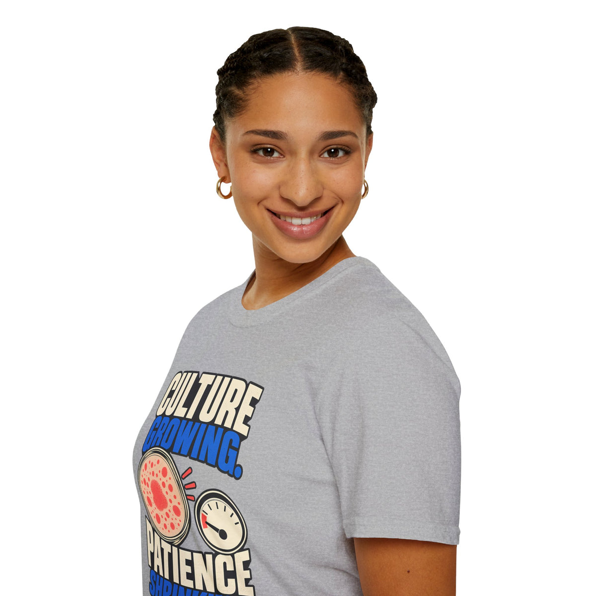 Classic T-shirt | Culture Growing, Patience Shrinking T-Shirt – Funny Microbiology Lab Graphic Tee