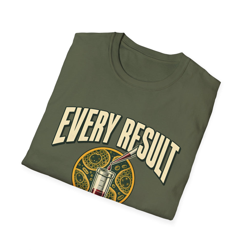 Every Result Begins With a Sample | Oversized Boxy Tee – Biology Lab Scientist Graphic Shirt