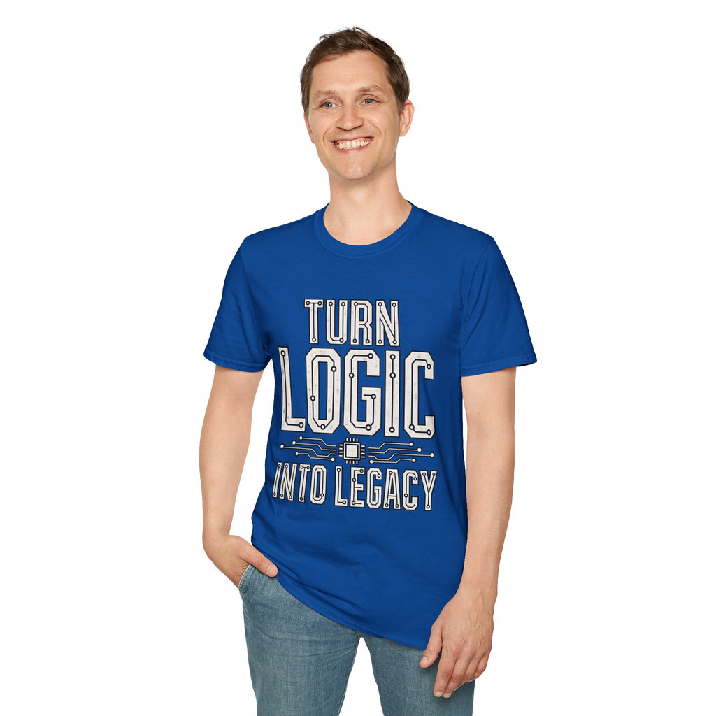 Classic Tee | Turn Logic Into Legacy – Motivational Programmer Shirt for Developers and Tech Creators