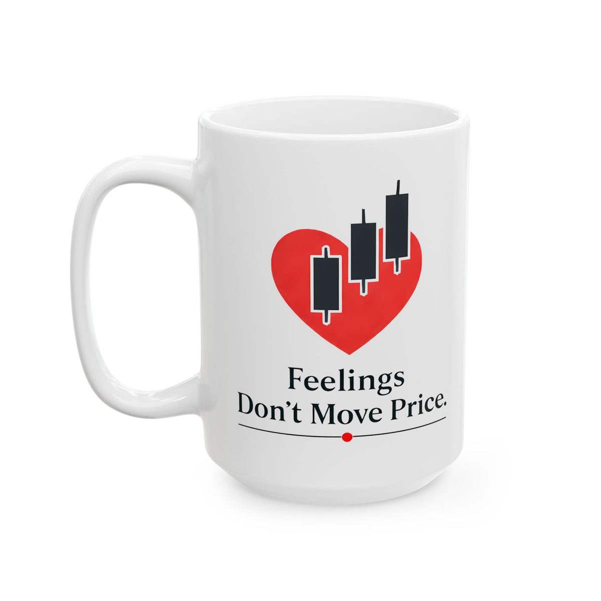 Feelings Don’t Move Price Forex Trader Mug – Candlestick Trading Coffee Cup – Gift for Stock and Currency Traders