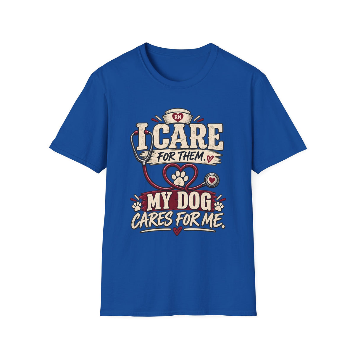 Classic Tee | Care For Them My Dog Cares For Me T-Shirt