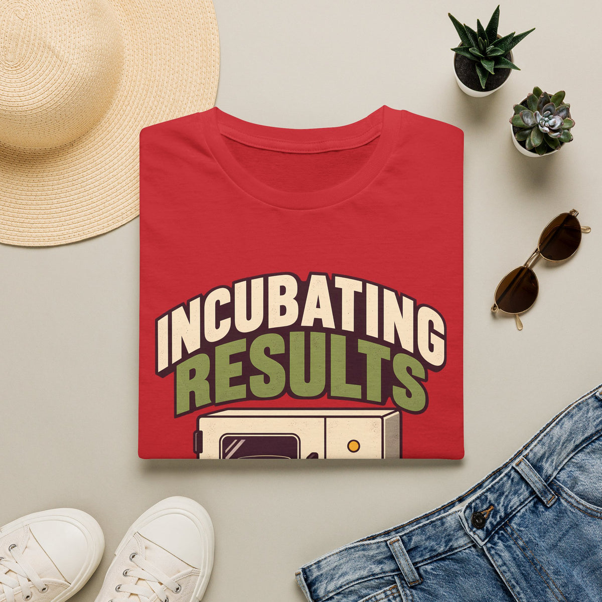 Oversized Boxy Tee – Funny Biology Lab & Microbiology Shirt | Incubating Results
