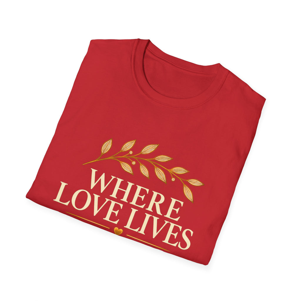 Classic Tee | Where Love Lives God Remains Classic T-Shirt – Christian Faith Graphic Tee, 1 John 4:16 Inspired Shirt