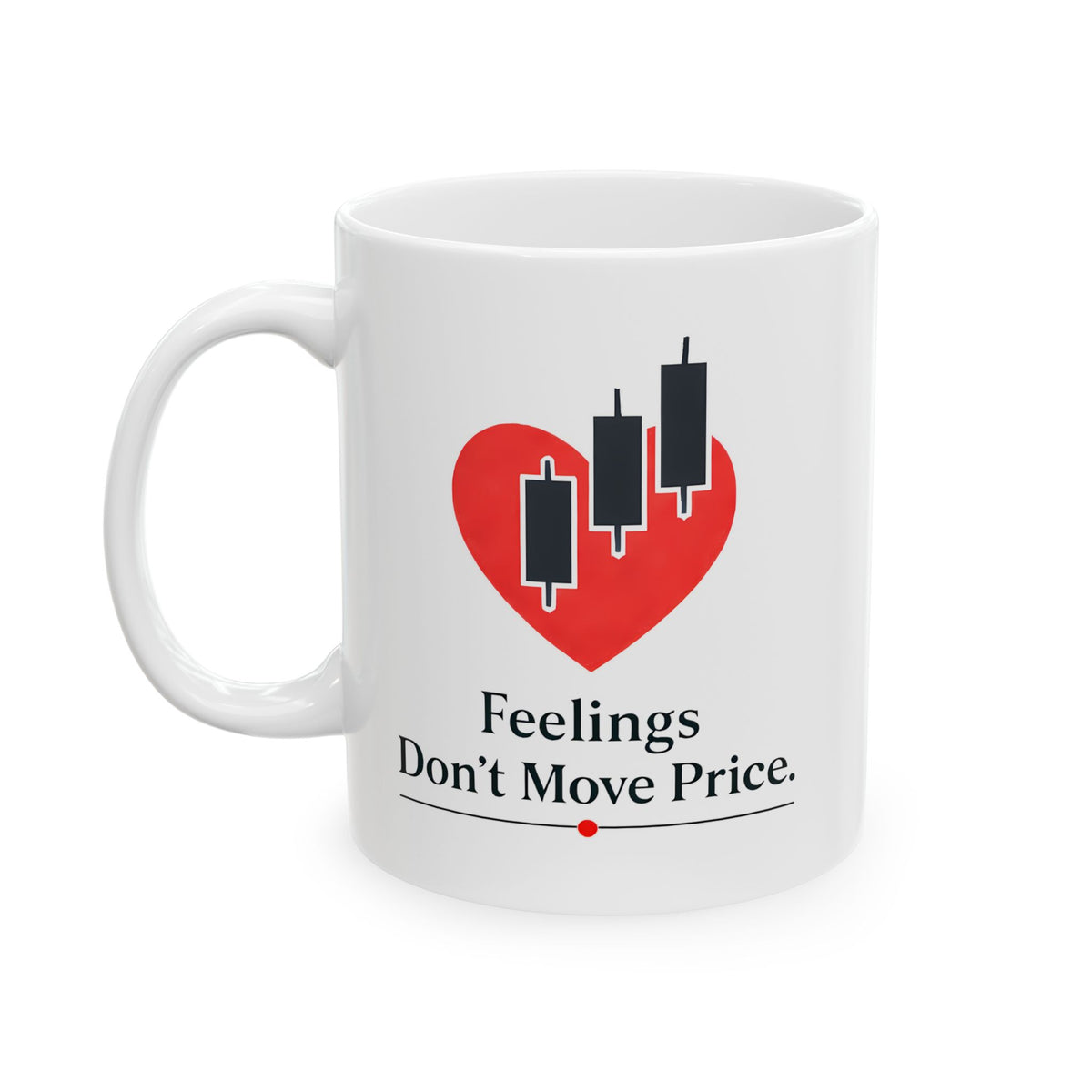 Feelings Don’t Move Price Forex Trader Mug – Candlestick Trading Coffee Cup – Gift for Stock and Currency Traders