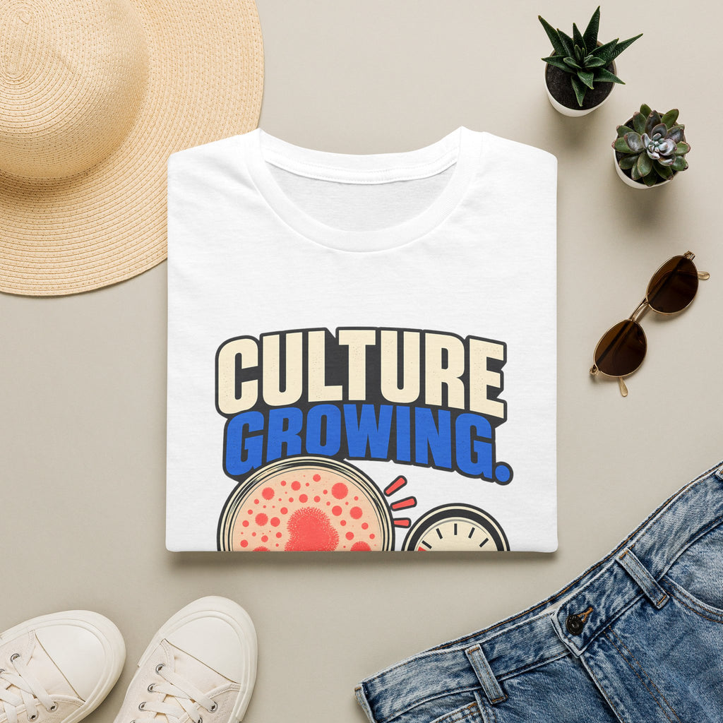 Classic T-shirt | Culture Growing, Patience Shrinking T-Shirt – Funny Microbiology Lab Graphic Tee