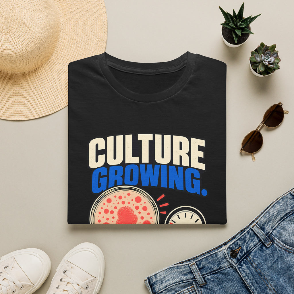 Classic T-shirt | Culture Growing, Patience Shrinking T-Shirt – Funny Microbiology Lab Graphic Tee