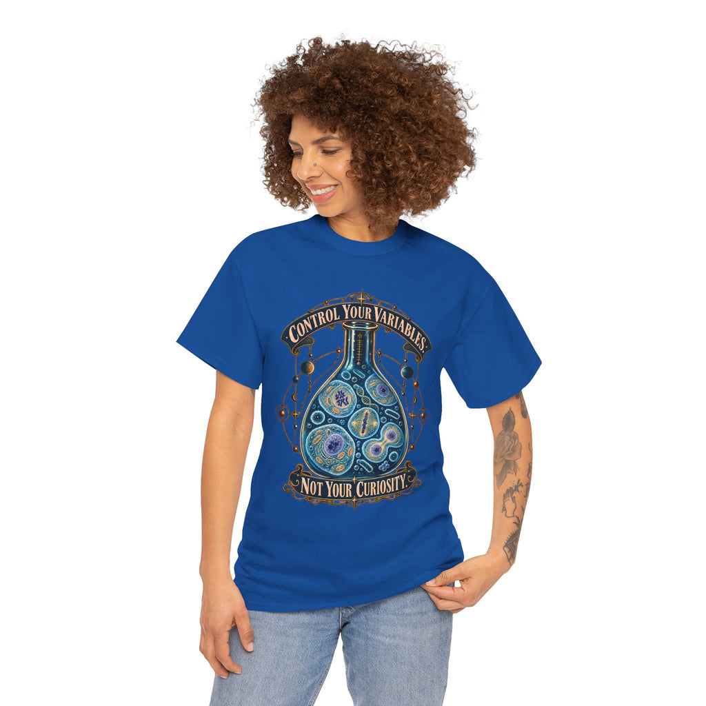 Science Lab T-Shirt — “Control Your Variables, Not Your Curiosity” Graphic Tee
