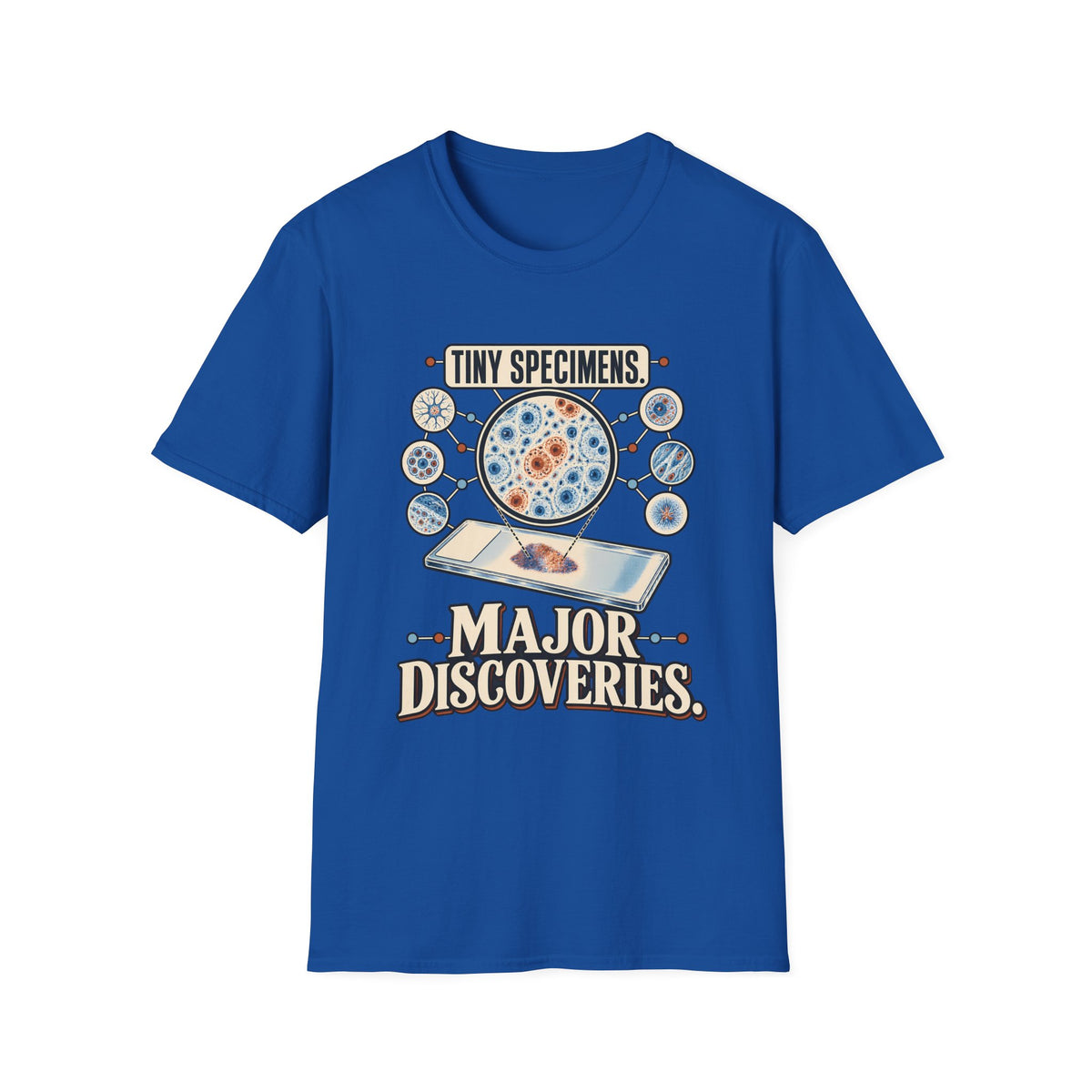 Classic Tee | Microscope T-Shirt — "Tiny Specimens, Major Discoveries" Science Tee