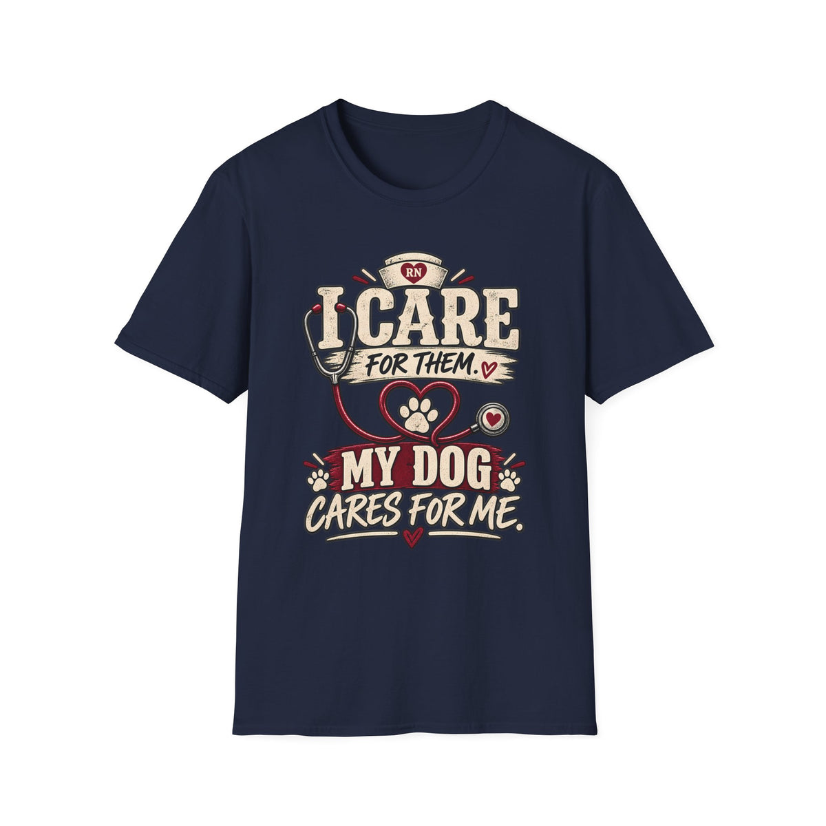 Classic Tee | Care For Them My Dog Cares For Me T-Shirt