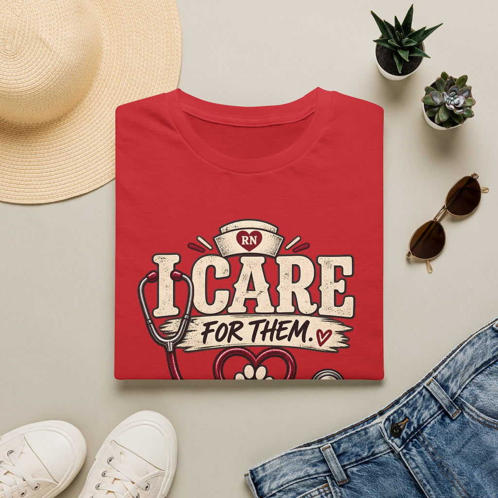 Classic Tee | Care For Them My Dog Cares For Me T-Shirt