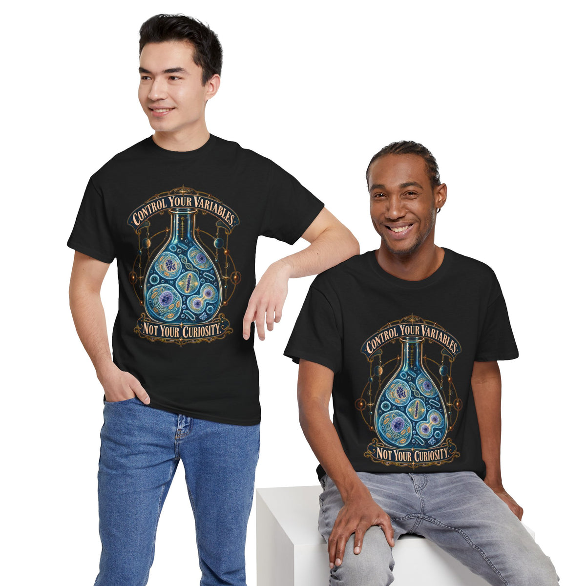 Science Lab T-Shirt — “Control Your Variables, Not Your Curiosity” Graphic Tee