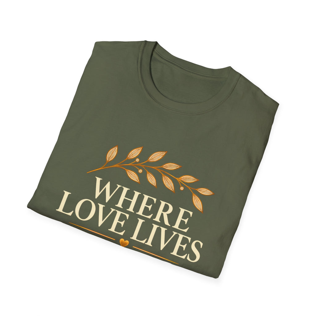 Classic Tee | Where Love Lives God Remains Classic T-Shirt – Christian Faith Graphic Tee, 1 John 4:16 Inspired Shirt