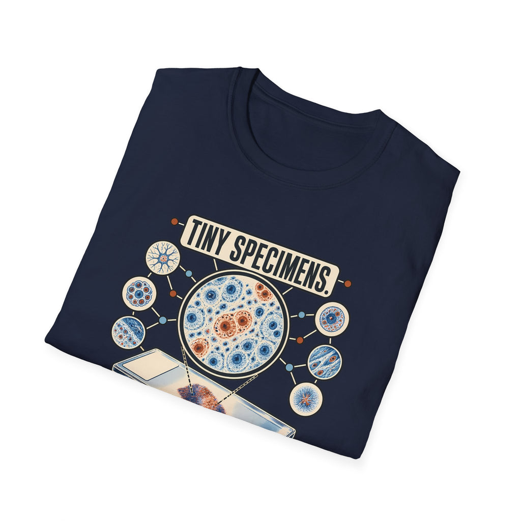 Classic Tee | Microscope T-Shirt — "Tiny Specimens, Major Discoveries" Science Tee