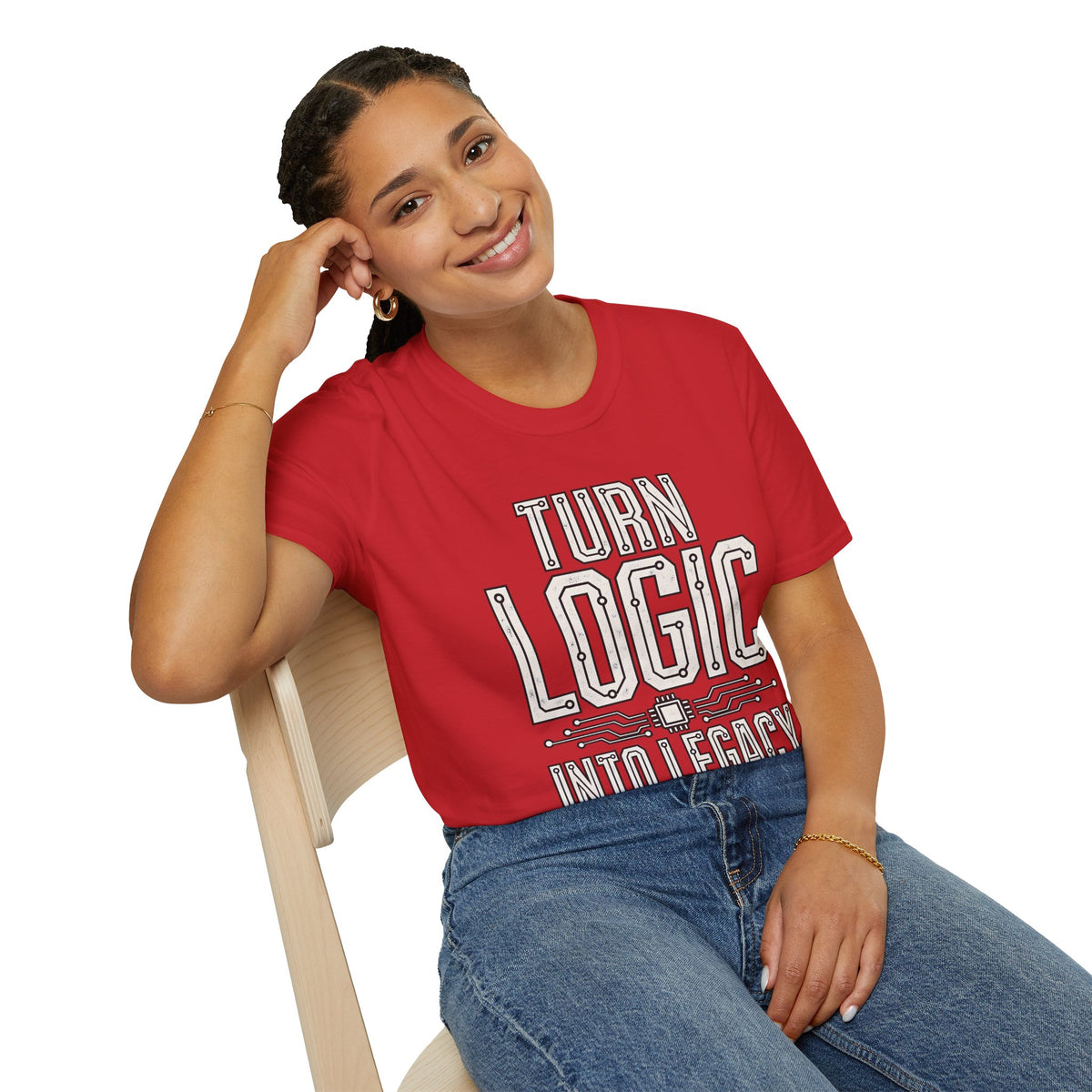 Classic Tee | Turn Logic Into Legacy – Motivational Programmer Shirt for Developers and Tech Creators