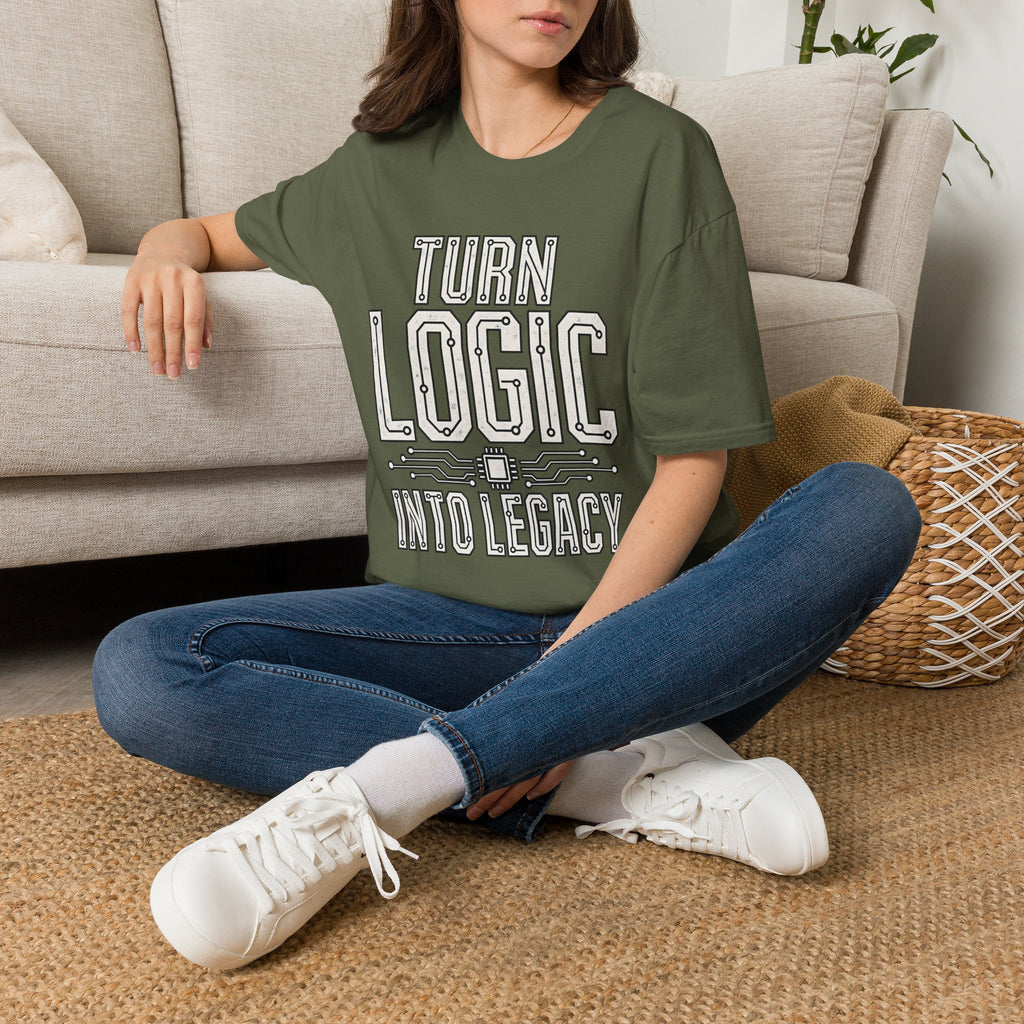 Classic Tee | Turn Logic Into Legacy – Motivational Programmer Shirt for Developers and Tech Creators